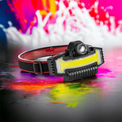 Налобный фонарик Bailong BL-W685-LTS+COB+RGB, 5 режимов, водостойкий, ударостойкий, USB кабель Type-c