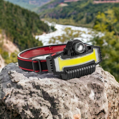 Налобный фонарик Bailong BL-W685-LTS+COB+RGB, 5 режимов, водостойкий, ударостойкий, USB кабель Type-c