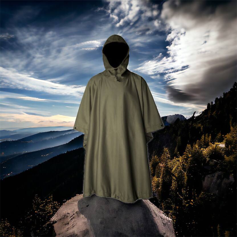 Качественный тактический дождевик - пончо. Военный плащ – накидка от дождя