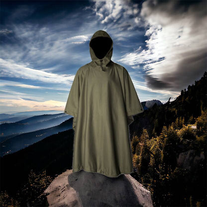 Качественный тактический дождевик - пончо. Военный плащ – накидка от дождя