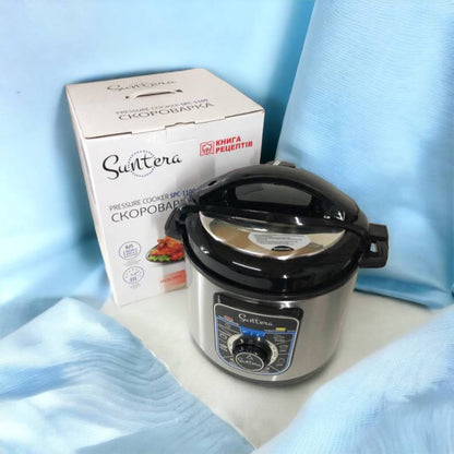 Мультиварка-скороварка SUNTERA SPC-1100 1000 Вт, пароварка для кухни бытовая, антипригарные рисоварки