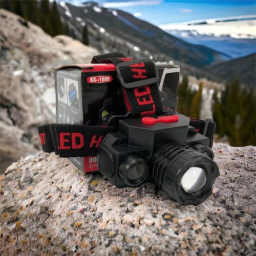 Фонарь налобный Bailong BL-1805 COB XPE аккумуляторный, фонарь на голову для рыбалки, надежный налобный