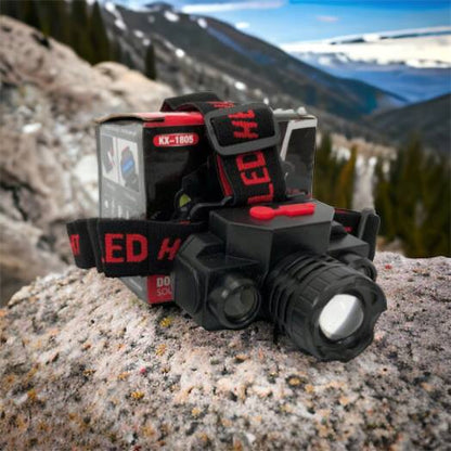 Фонарь налобный Bailong BL-1805 COB XPE аккумуляторный, фонарь на голову для рыбалки, надежный налобный