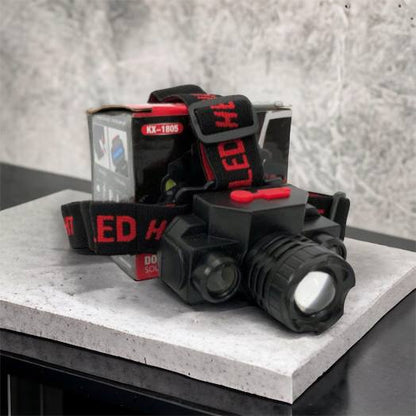 Фонарь налобный Bailong BL-1805 COB XPE аккумуляторный, фонарь на голову для рыбалки, надежный налобный