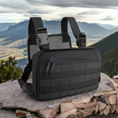 Тактична сумка нагрудна з Cordura 1000D, чоловіче розвантаження чорна
