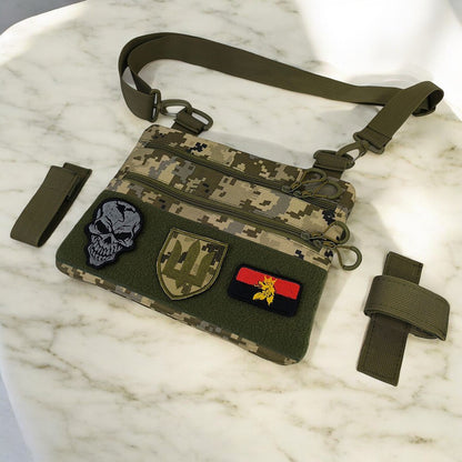 Сумка-кобура піксель камуфляж, тактична чоловіча сумка з тканини кордури AOR-1