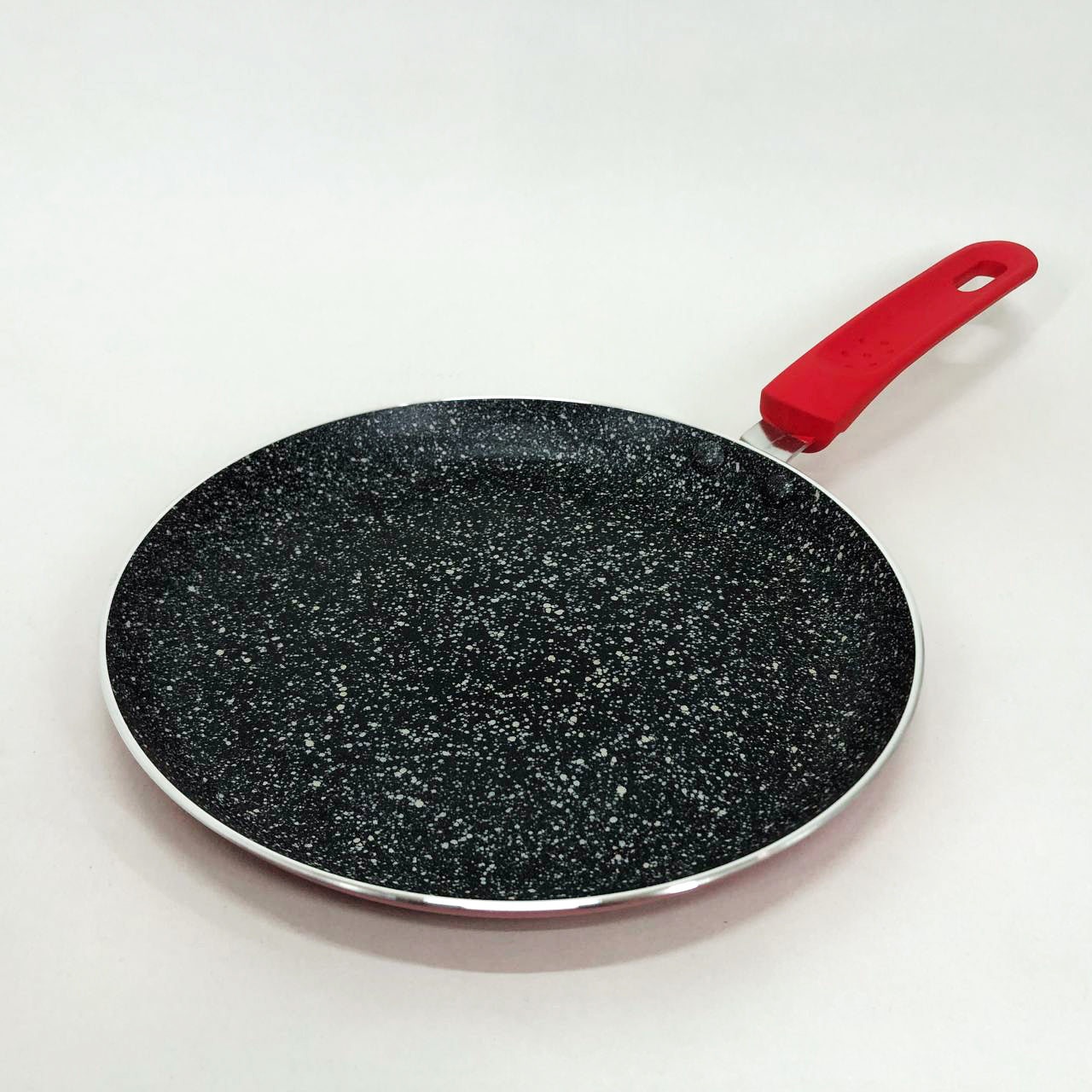 Сковородка для блинов 23 см Con Brio СВ-2324 Eco Granite, сковорода с толстым дном. Цвет: красный