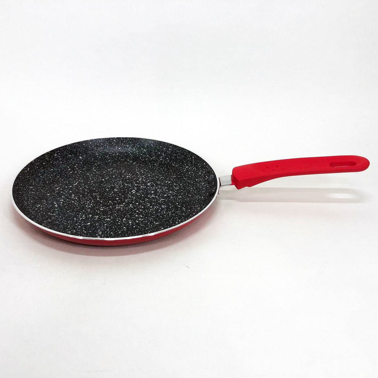 Сковородка для блинов 23 см Con Brio СВ-2324 Eco Granite, сковорода с толстым дном. Цвет: красный