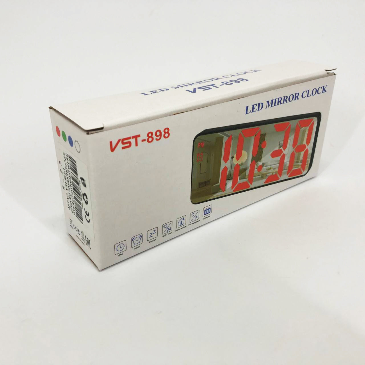 Электронные настольные LED часы от USB VST-898-1 с будильником и термометром, Настольные LED Лед часы