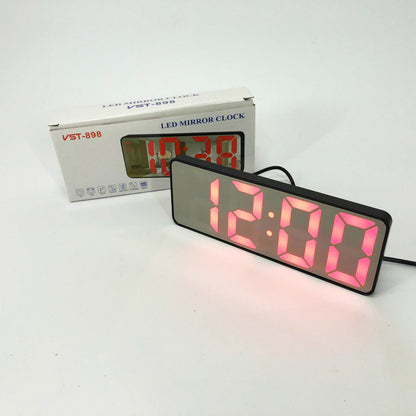 Электронные настольные LED часы от USB VST-898-1 с будильником и термометром, Настольные LED Лед часы