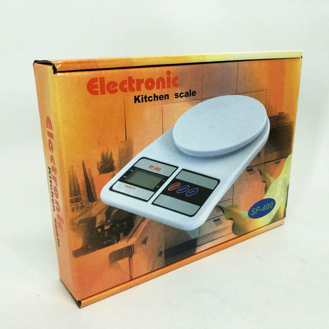 Весы кухонные электронные Domotec SF-400 с LCD дисплеем Белые до 10 кг