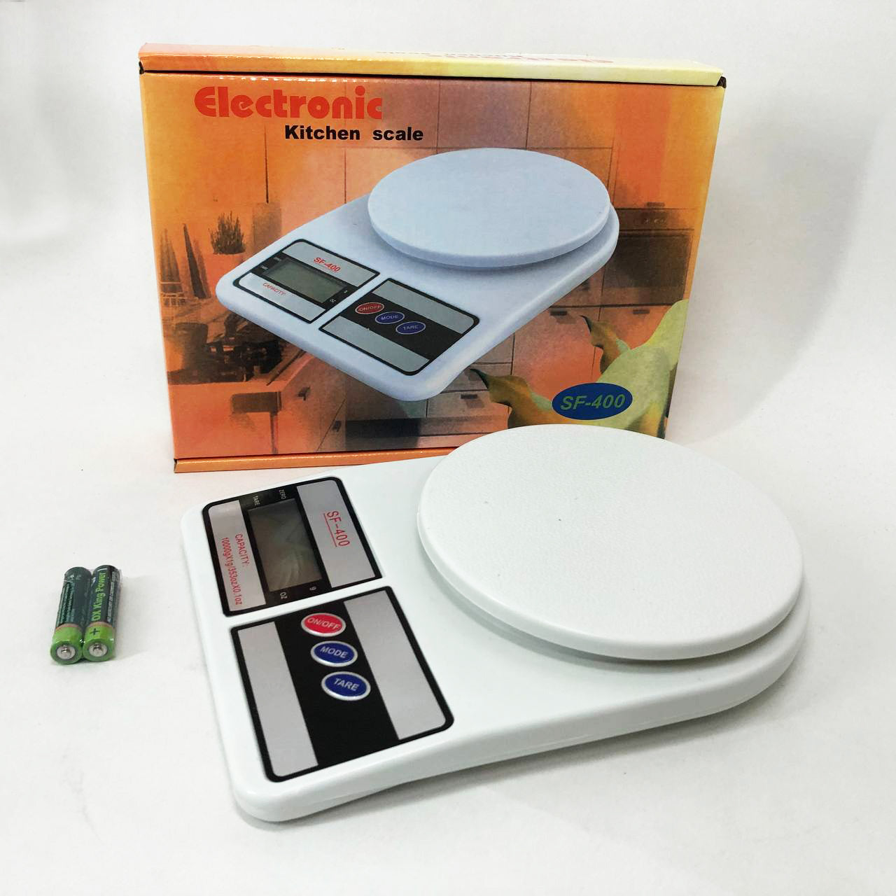 Весы кухонные электронные Domotec SF-400 с LCD дисплеем Белые до 10 кг