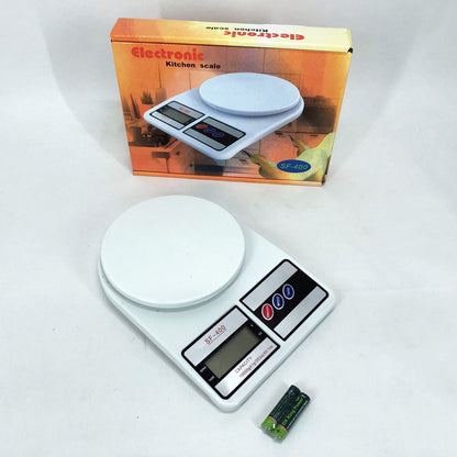 Весы кухонные электронные Domotec SF-400 с LCD дисплеем Белые до 10 кг