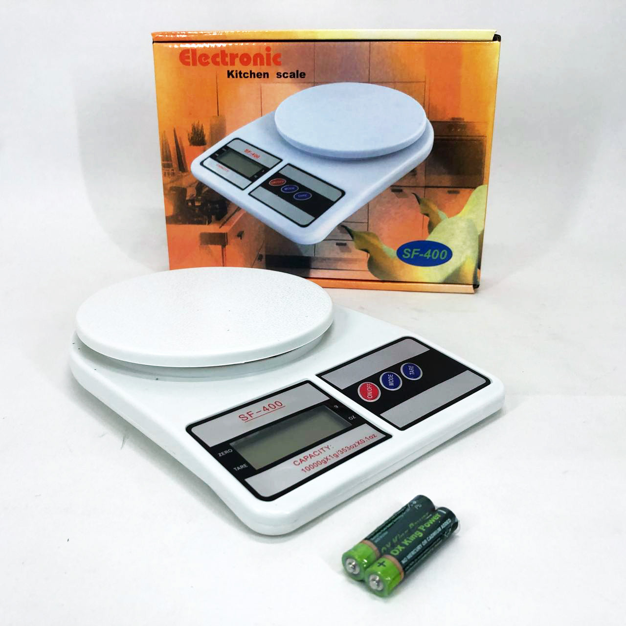 Весы кухонные электронные Domotec SF-400 с LCD дисплеем Белые до 10 кг