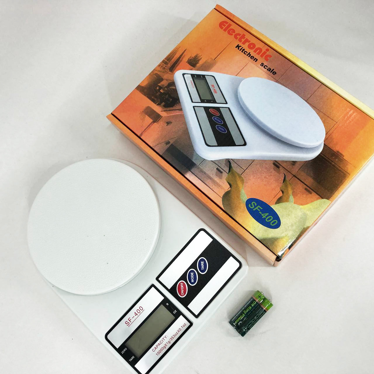 Весы кухонные электронные Domotec SF-400 с LCD дисплеем Белые до 10 кг