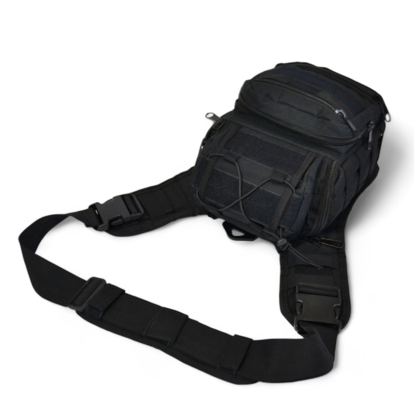 Тактична сумка чорна через плече військова велика нагрудна сумка ВСУ сумка універсальна армійська