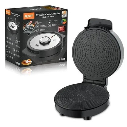 Электрическая вафельница RAF R.565 с антипригарным покрытием и конусом для трубочек