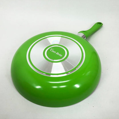 Сковорода 28 см Con Brio СВ-2814, сковорода для жарки, качественная сковорода. Цвет: зеленый