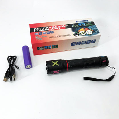 Фонарь ручной аккумуляторный PLD-CA166-3, Фонарь ручной мощный, Тактичный фонарь, Ручной фонарик led