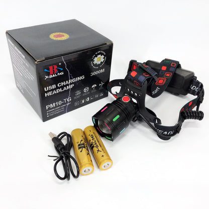 Фонарь налобный аккумуляторный SY-8087-PM10-TG, Фонарик налобный мощный, Налобный прожектор