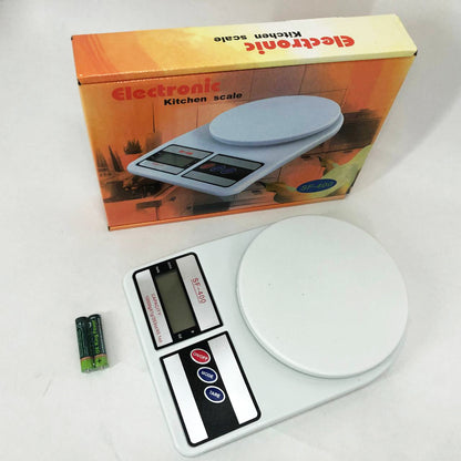 Весы кухонные электронные Domotec SF-400 с LCD дисплеем Белые до 10 кг