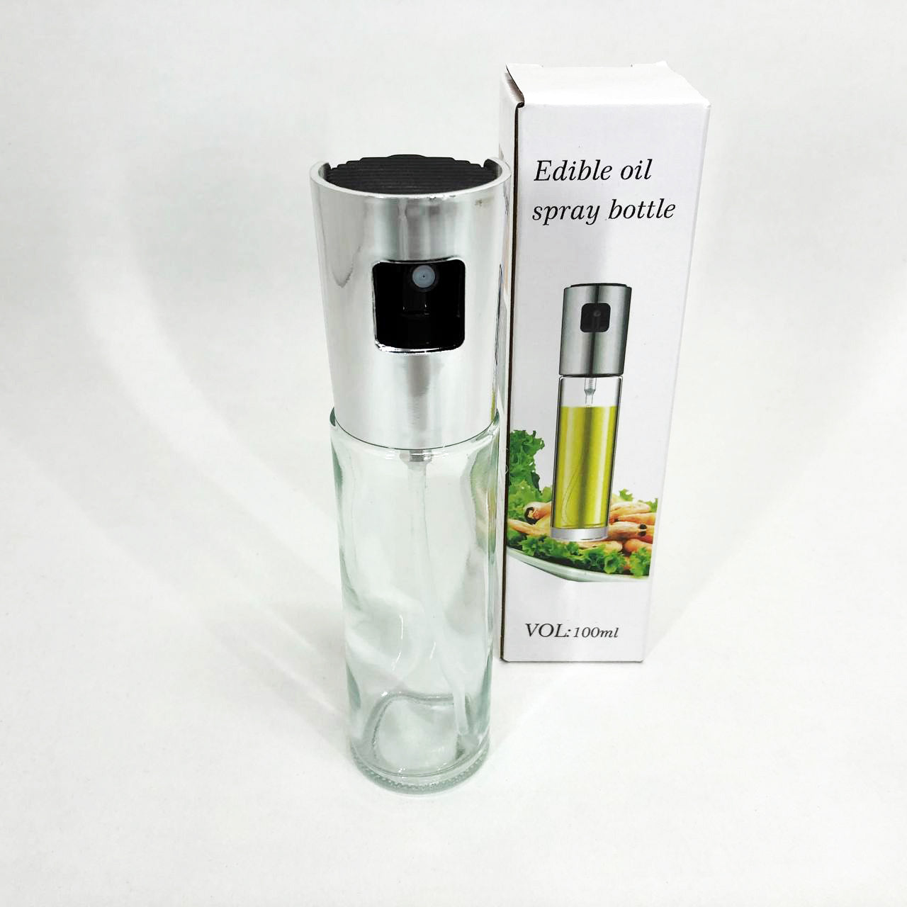 Бутылочка со спреем для пищевых жидкостей (масло, уксус) 100мл, Емкость для подсолнечного масла