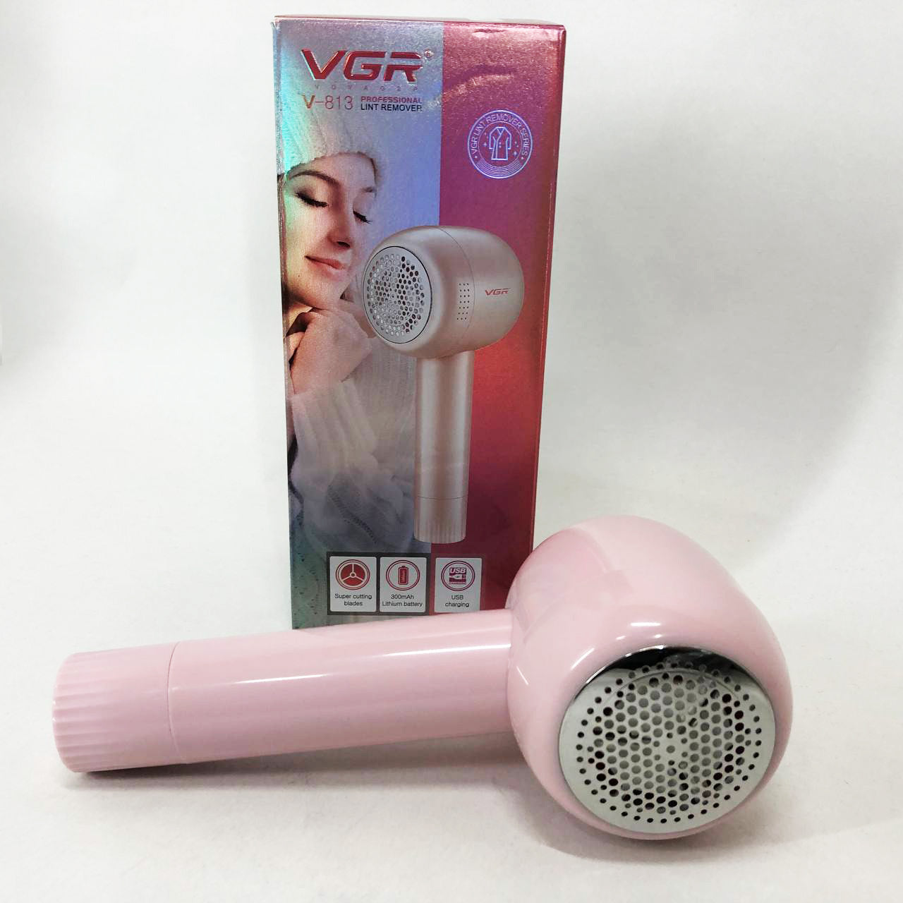 Машинка для удаления катышков VGR V-813, машинка для удаления катышков хорошая. Цвет: розовый