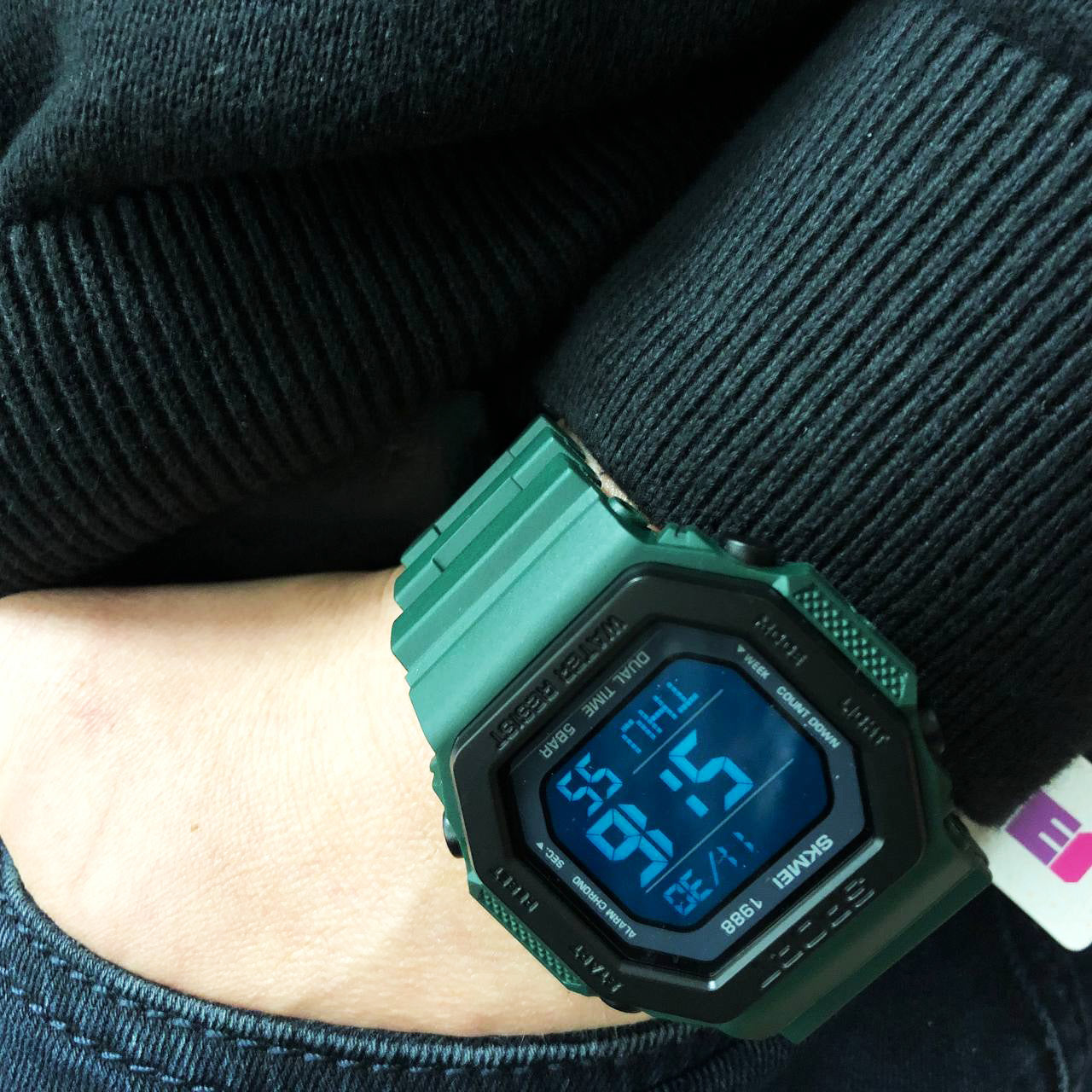 Часы наручные мужские SKMEI 1988DKGN, часы наручные электронные тактические, часы армейские оригинал