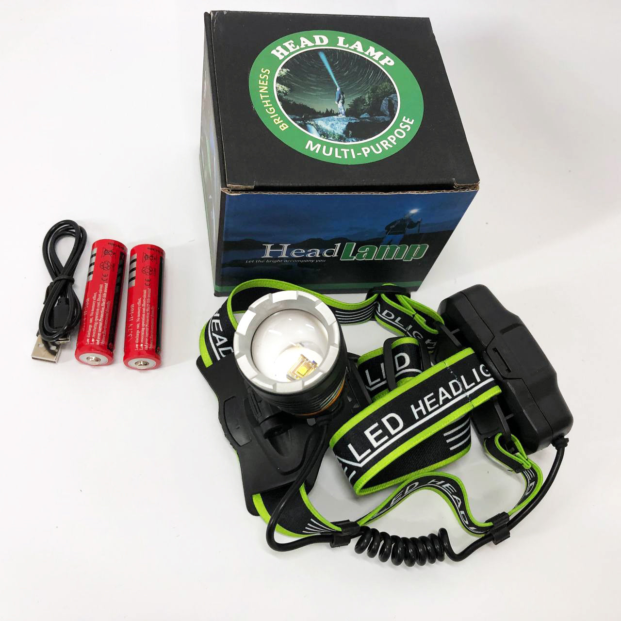 Фонарь налобный PLD-A12-TG 2x18650, Фонарик налобный мощный, Налобный прожектор, Фонарь для рыбалки