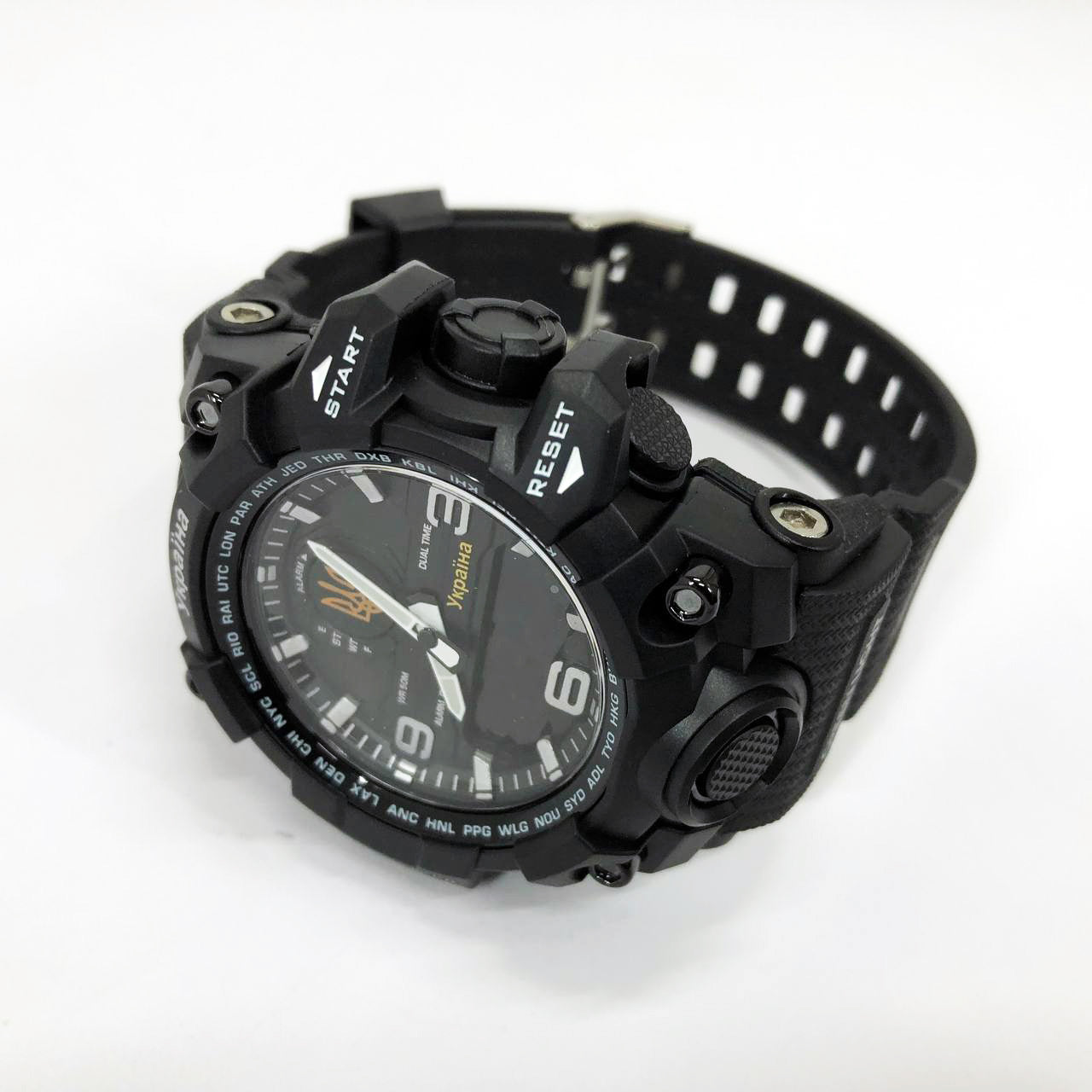 Часы наручные мужские SKMEI 6851/1586BK, Армейские часы противоударные, Водонепроницаемые мужские часы