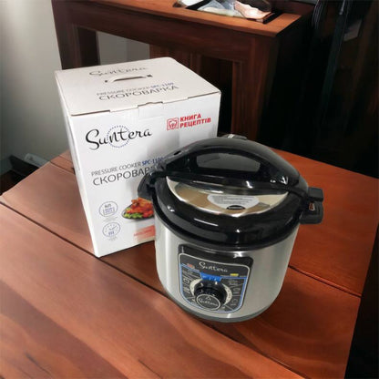 Мультиварка-скороварка SUNTERA SPC-1100 1000 Вт, пароварка для кухни бытовая, антипригарные рисоварки