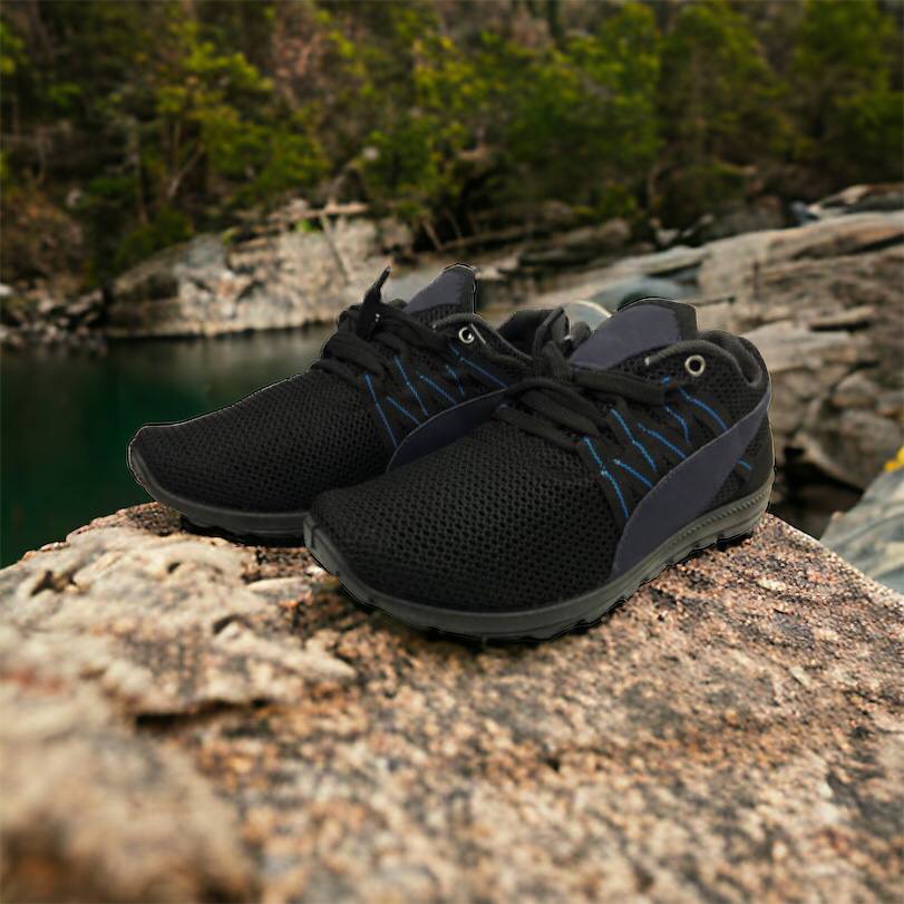 Спортивные кроссовки мужские летние из сетки 40 размер. Летние кроссовки сетка. Модель 24112. Цвет: черный