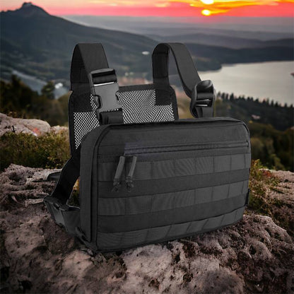Тактична сумка нагрудна з Cordura 1000D, чоловіче розвантаження чорна