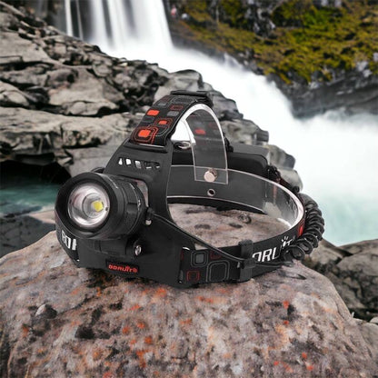Налобный фонарь Bailong BL-T32-P50, мощный налобный светодиодный фонарик на голову, три режима