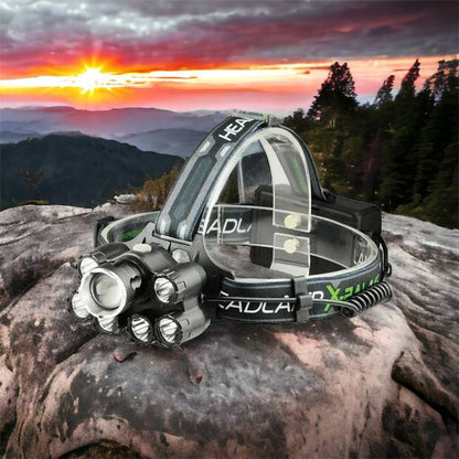 Яркий светодиодный налобный фонарь Bailong Police BL-T78 5 led белый, налобный фонарик с usb зарядкой