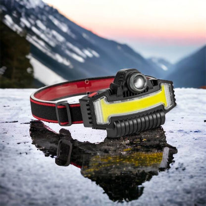 Налобный фонарик Bailong BL-W685-LTS+COB+RGB, 5 режимов, водостойкий, ударостойкий, USB кабель Type-c