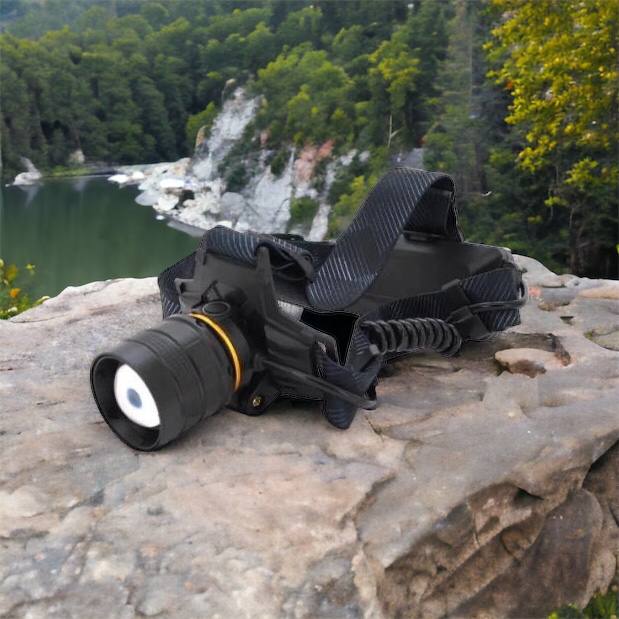 Яркий налобный фонарь Bailong BL-8076-2-GT100, Фонарь аккумуляторный для рыбалки, Фонарь на голову