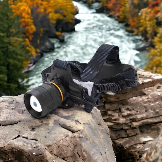 Яркий налобный фонарь Bailong BL-8076-2-GT100, Фонарь аккумуляторный для рыбалки, Фонарь на голову