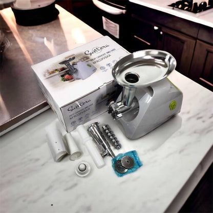 Мясорубка Suntera SMG-5425W, мясорубка-соковыжималка, электрическая мясорубка с насадками для дома