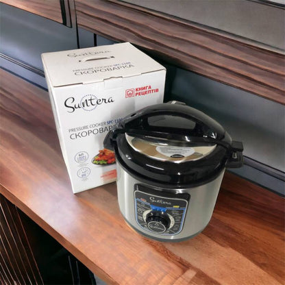 Мультиварка-скороварка SUNTERA SPC-1100 1000 Вт, пароварка для кухни бытовая, антипригарные рисоварки
