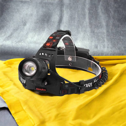 Налобный фонарь Bailong BL-T32-P50, мощный налобный светодиодный фонарик на голову, три режима
