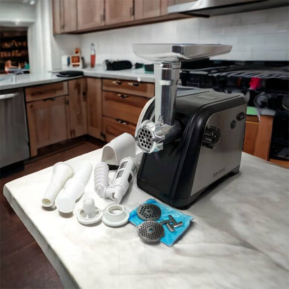 Мясорубка Rainberg RB-672 3000W электрическая с реверсом и соковыжималкой, мясорубка электрическая металл