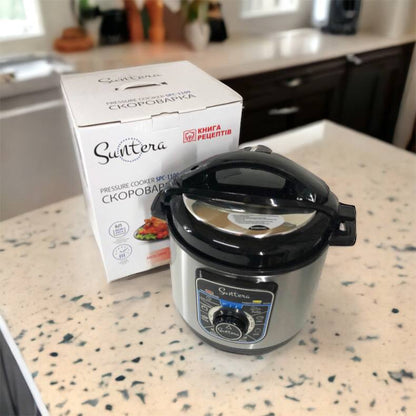 Мультиварка-скороварка SUNTERA SPC-1100 1000 Вт, пароварка для кухни бытовая, антипригарные рисоварки
