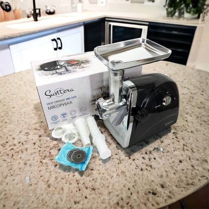 Мясорубка Suntera SMG-5418B 1800 Вт, электромясорубка для шинковки, мясорубка электрическая металл