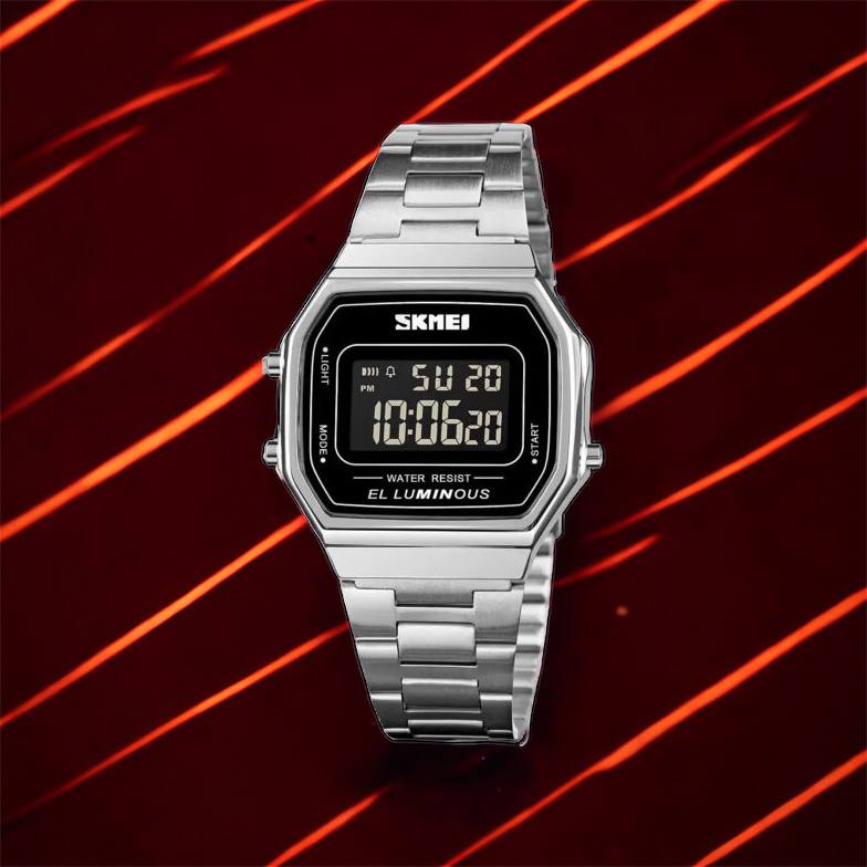 Часы наручные мужские SKMEI 1647SI, армейские часы противоударные, модные мужские часы