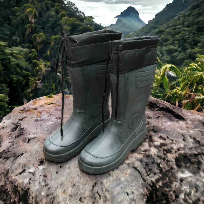 Сапоги мужские резиновые высокие утепленные с подвязкой 44 размер (29 см), сапоги резиновые для рыбалки