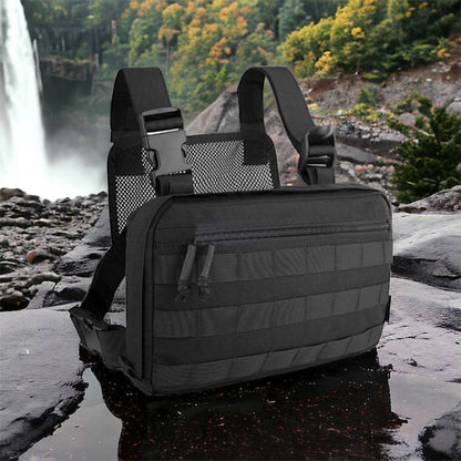 Тактична сумка нагрудна з Cordura 1000D, чоловіче розвантаження чорна