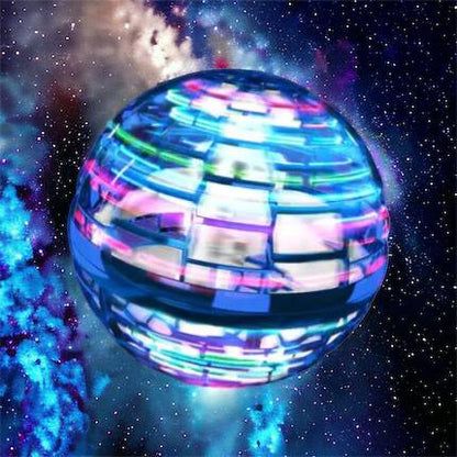 Летающий шар спиннер светящийся FlyNova Pro Gyrosphere игрушка мяч бумеранг, игрушка летающий шар