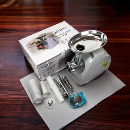 Мясорубка Suntera SMG-5425W, мясорубка-соковыжималка, электрическая мясорубка с насадками для дома