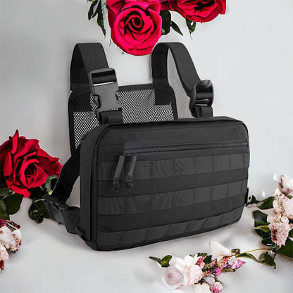 Тактична сумка нагрудна з Cordura 1000D, чоловіче розвантаження чорна